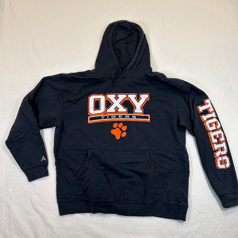 Antigua Occidental College Oxy Tigers Hoodie Black Orange XL Collegiate Mens